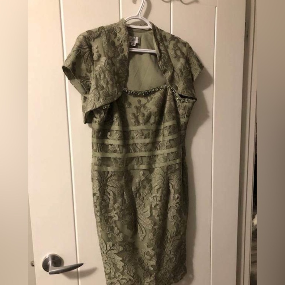 KM COLLECTIONS BY MILLA BELL | Green Dress formal casual